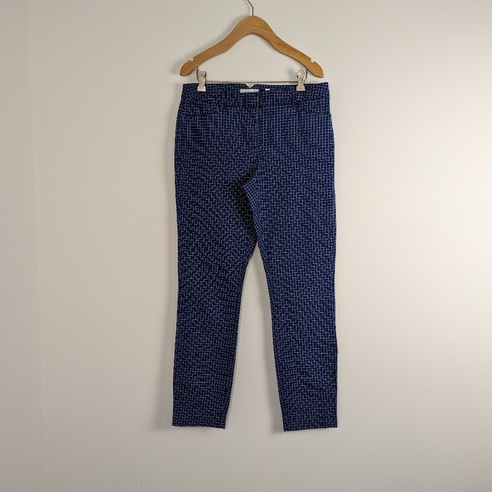Reitmans Women's Geometric Print Ankle Pants - Size 7
